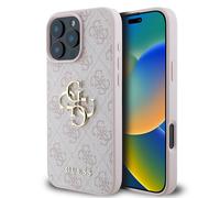 CG Mobile Coque rigide GUHCP16L4GMGPI GUESS pour iPhone 16 Pro 6,3" Rose Big Logo 4G