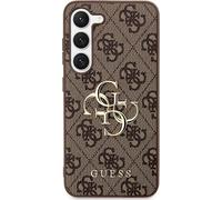 Guess 4G Big Metal Logo Case For Samsung Galaxy S24 - Brown