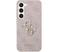 CG MOBILE Guess GUHCS24L4GMGPI Coque rigide pour S24 Ultra S928 Rose 4G Big Metal Logo