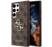 Guess 4G Big Metal Logo Collection Hardcase Cover Cover pour Samsung Galaxy S23 Ultra Brown