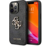 Guess Big 4G - Coque en métal avec logo - iPhone 13 Pro - Gris - GUHCP13L4GMGGR Noir