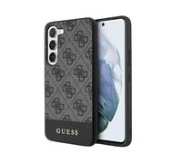Guess 4G Bottom Stripe Metal Logo Housse noire - Samsung Galaxy S23