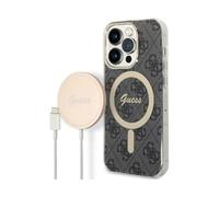 Guess 4G Bundle Pack Étui MagSafe & chargeur, noir/or - iPhone 14 Pro Max