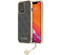 Guess 4G Charms Collection - Coque pour iPhone 14 Pro (gris)