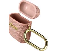 Etui pour AirPods Rigide Design avec Logo en relief Rose