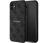 Guess 4G Collection Leather Metal Logo Magsafe Case For Iphone 11 / Xr - Black
