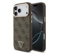 Étui Guess 4G Triangle Logo pour iPhone 18 Pro Max / 17 Pro Max, marron
