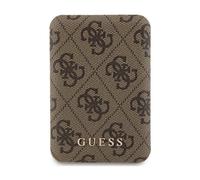 Guess 4G Cuir Logo Métal MagSafe - Batterie externe inductive 5000 mAh 15 W MagSafe (marron)