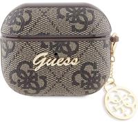 Guess 4G Etui en cuirPolyuréthane- Apple Airpods 3 - Marron