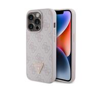 Guess 4G Étui triangle en rhinestone, rose - iPhone 15 Pro Max