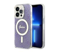 Guess 4G MagSafe - Coque pour iPhone 14 Pro (Violet) - 3666339118242