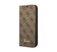 Guess 4G Metal Camera Outline Booktype Case - Coque pour iPhone 14 Plus (marron)