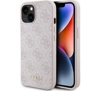 Étui Guess pour iPhone 15 6.1 rose étui rigide 4G Metal Gold Logo
