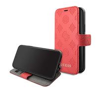 GUESS 4G Pivoine Booktype Cuir PU pour iPhone 11 Pro Rouge