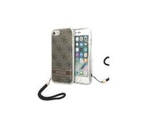 Guess 4G Print Cord - Cache pour SE 2022 /SE 2020 / 7 / 8 (Marron)