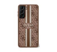 Guess 4G Printed Stripe Case, Brown - Galaxy S23 Ultra
