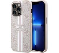 Guess 4G Printed Stripes MagSafe - Étui pour iPhone 14 Pro (rose)