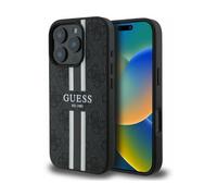 Guess 4G Printed Stripes Noir MagSafe - Étui pour iPhone 16 Pro