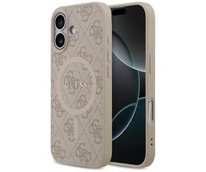 Guess 4G Ring Classic Logo étui MagSafe pour iPhone 17 rose