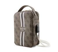 Guess 4G - Sac de voyage universel à rayures imprimées - Organisateur d'accessoires (marron)
