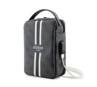 Guess 4G - Sac de voyage universel à rayures imprimées - Organisateur d'accessoires (noir)
