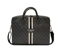 Guess 4G Sac d'ordinateur à rayures imprimées - Sac pour ordinateur portable 16"" (Noir)
