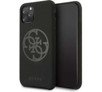 Guess - 4G Silicon Collection Print Logo Case - Apple iPhone 11 Pro - Noir - Coque rigide - Protection Case