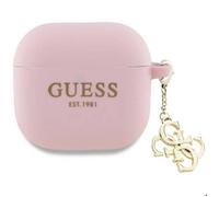 Guess 4G Silicone Charm Case for AirPods 4 Pink - GUA4LECG4P