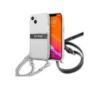Guess 4G Silver Stripe Crossbody Case, Argent - iPhone 13 mini