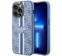 Guess 4G Stripes Printed MagSafe - Cover pour iPhone 14 Pro (bleu)