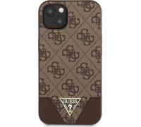 Guess 4G Triangle Back Case - Convient pour Apple iPhone 13 (6.1") - Marron