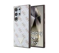 Guess 4G Triangle Case, Blanc - Galaxy S24 Ultra