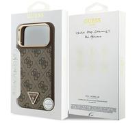 Guess 4G Triangle Logo Case with MagSafe for iPhone 17 Pro 6.3"" Brown Gold - GUHMP17LP4GTDGMW
