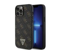 Guess 4G Triangle Metal Logo - Coque pour iPhone 14 Pro (Noir)