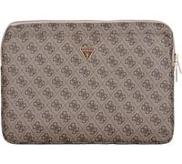 Guess 4G Zipper Pocket Triangle Logo Sleeve - Sacoche pour ordinateur portable 14" (marron)