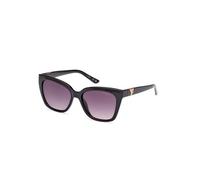 Guess 7878 Lunettes de soleil pour femme de forme carrée - Couleur 01B Noir avec lentilles polarisées de couleur gris et violet Deg