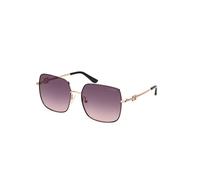 Guess 7906-H Lunettes de soleil pour femme de forme carrée - Couleur 05B Noir avec verres dégradés de couleur fumée - Calibre 58