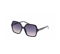 Guess Lunettes de soleil GU7921-H Noir brillant, verres dégradés fumés, Taille 57