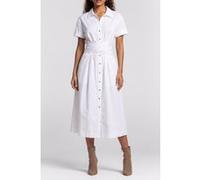 GUESS Adele V Neck Ss Midi True White A000 Taille: 46 | Robes Outlet | Femme | Blanche