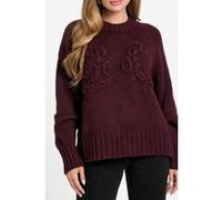 GUESS Ahlam Crop Cn Embro Regal Plum Heather Taille: M | Manches longues Outlet | Femme | Magenta