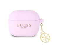 Guess AirPods 3 Coque 4G Charms Silicone Violet