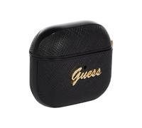 Guess AirPods 3 Housse GUA3SASMK, Noir - Saffiano Script Metal