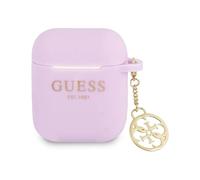 Guess AirPods Cover 4G Charms Silicone Violet