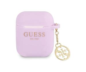 Guess AirPods Cover 4G Charms Silicone Violet