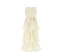 Guess - Alessia Tiered Dress - Femme - Robes - Beige - Taille: 36 FR