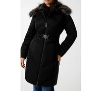 GUESS Alienor Long Belted Jet Black A996 Taille: S | Vestes d'hiver Outlet | Femme | Le Noir