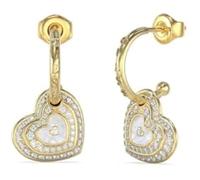 Guess AMAMI Jube04019JWYGWHT/U Boucles d'oreilles en acier inoxydable pour femme Doré, Unitalla, Acier inoxydable, Pas de gemme
