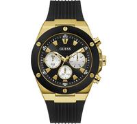 Montre Homme Guess Poseidon GW0057G1 - Quartz - Noir - Bracelet Silicone Noir
