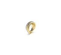 Bague Perfect Acier Doré Et Pavage De Zircons Cubiques Doré 52