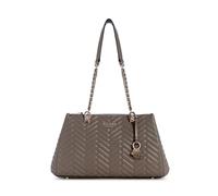 GUESS Anning Shoulder Satchel Bag Dark Taupe